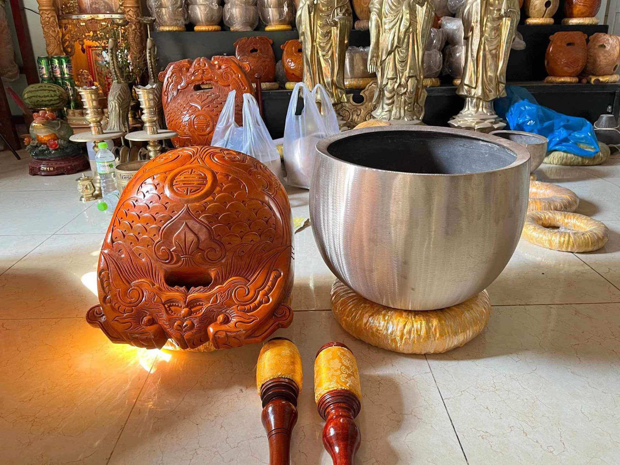 chuông đồng 5tay dk 35cm