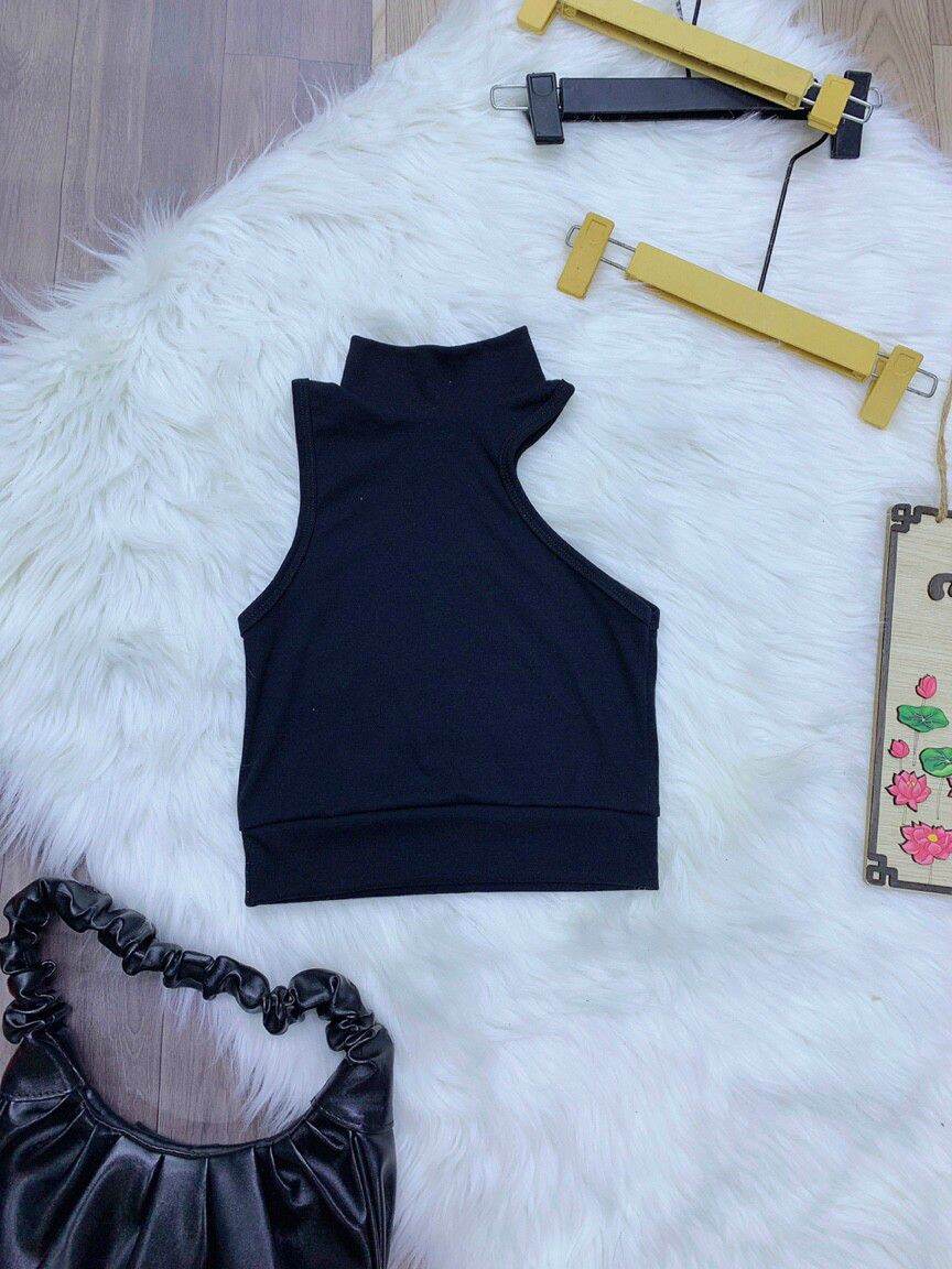 ÁO THUN CỔ LỌ 3Cm KHOÉT NÁCH CROPTOP