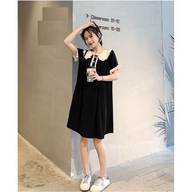 Đầm bầu sơ mi đuôi cá công sở