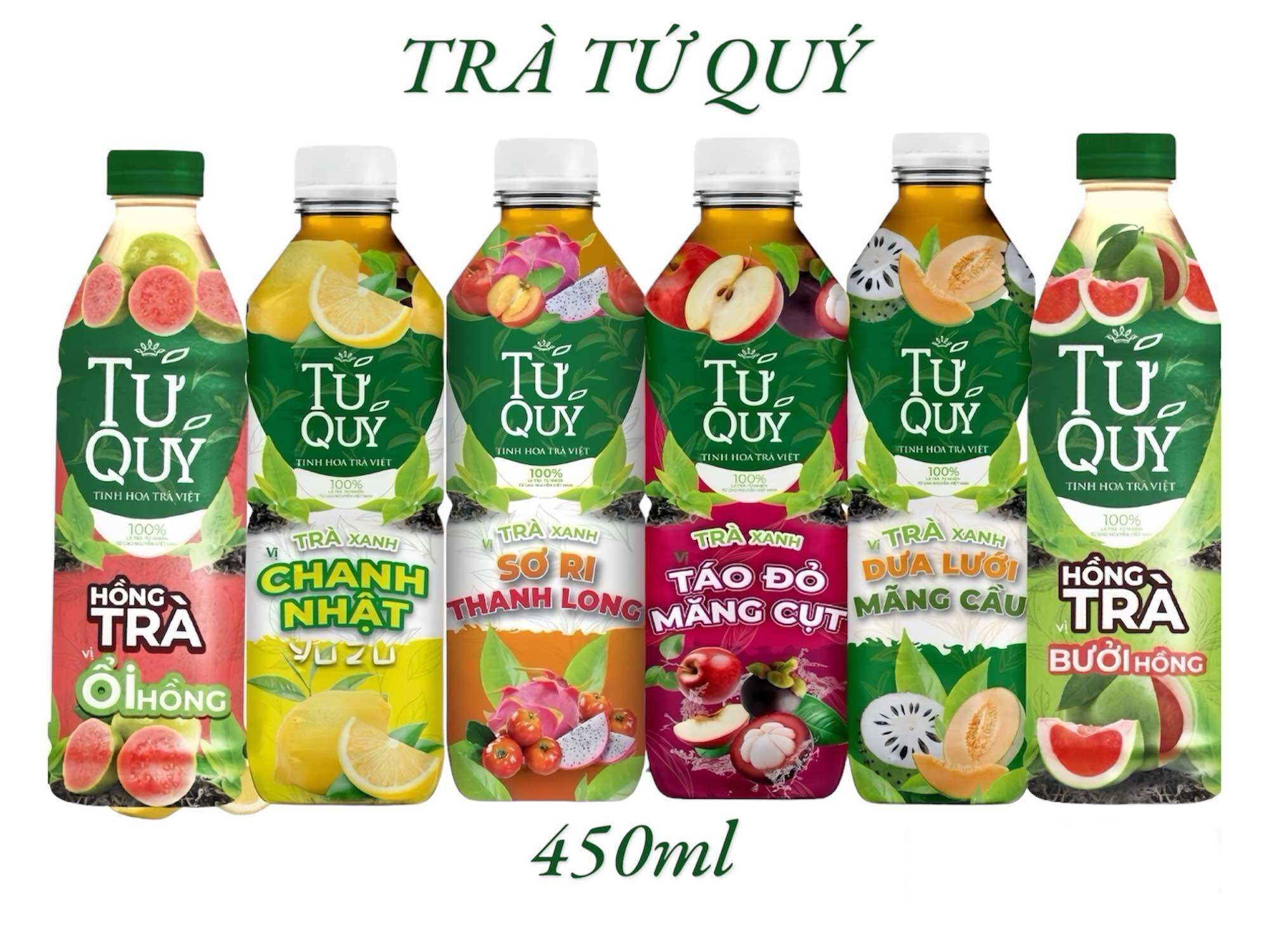 Lốc 6 chai 450ml trà tứ quý