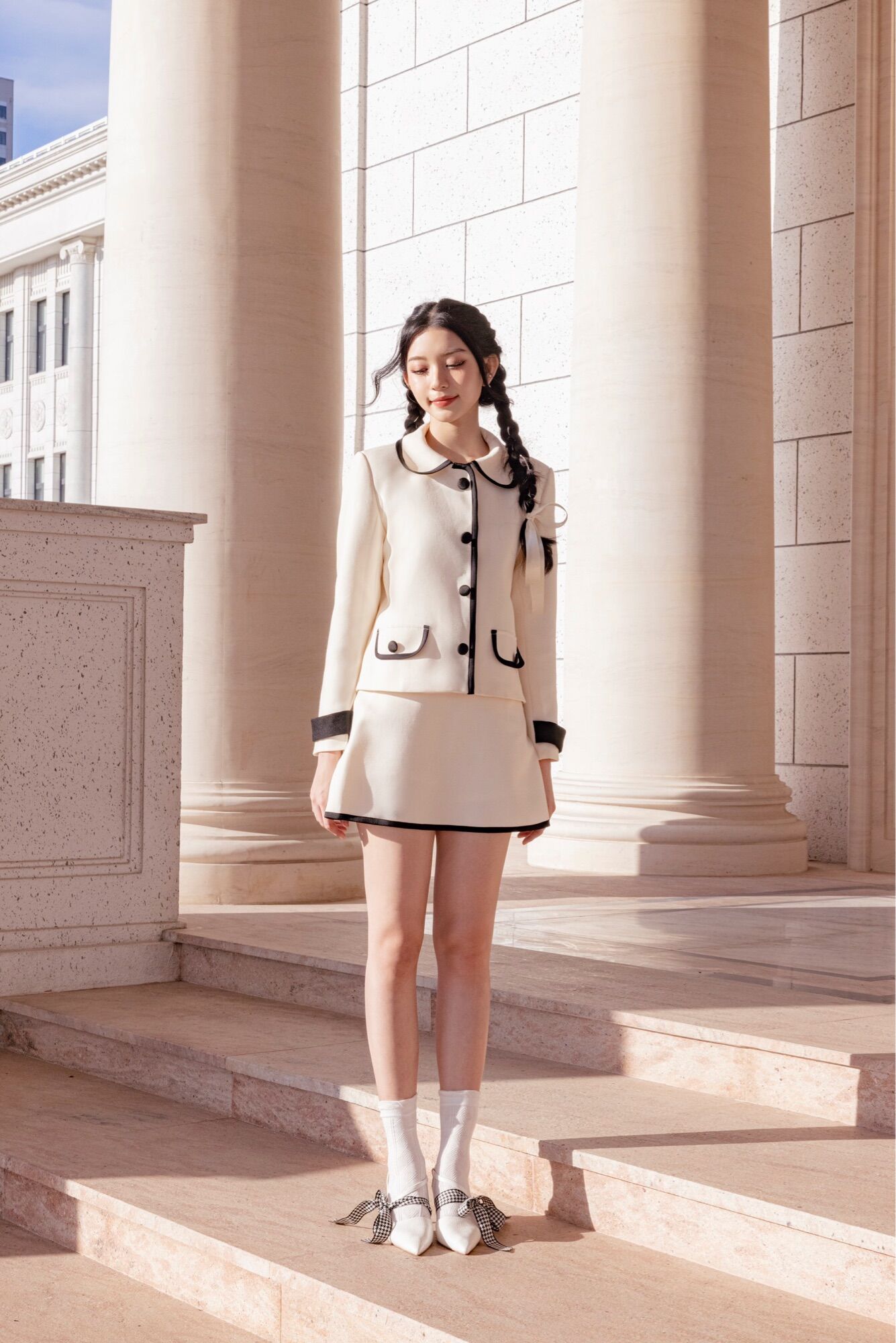 JOIE DES ROSES - Chân váy dạ Blanche Skirt