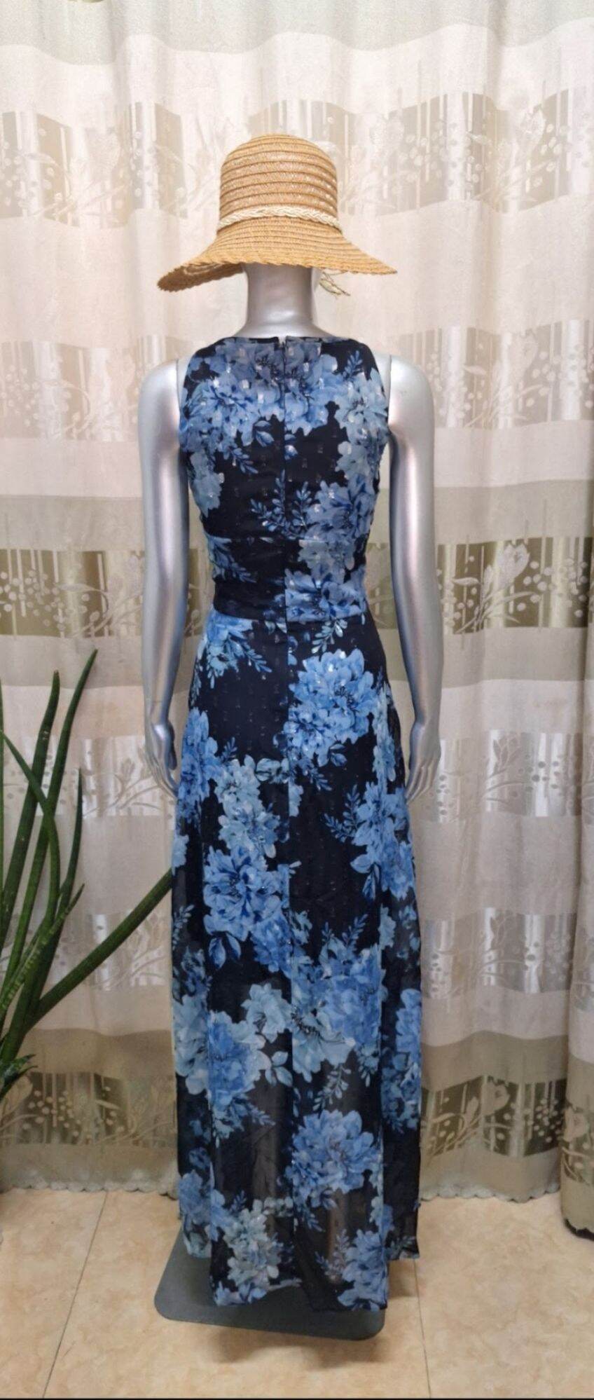 Đầm maxi hoa chiffon vnxk R&M Richards