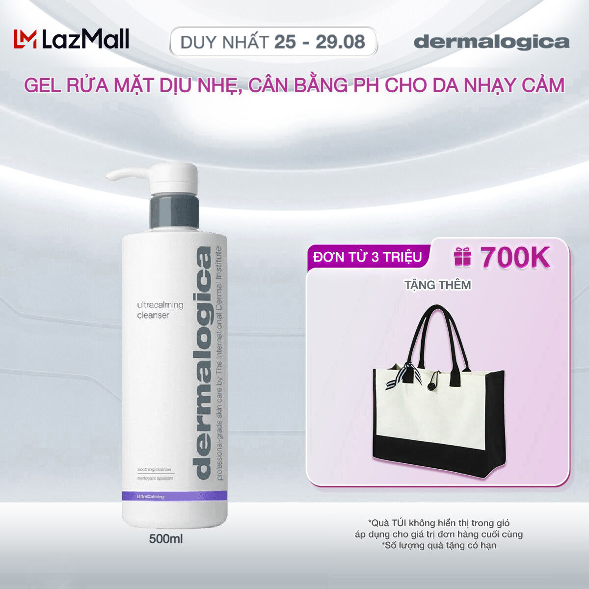 Gel rửa mặt Dermalogica Ultracalming Cleanser dịu nhẹ cho da nhạy cảm 500ml