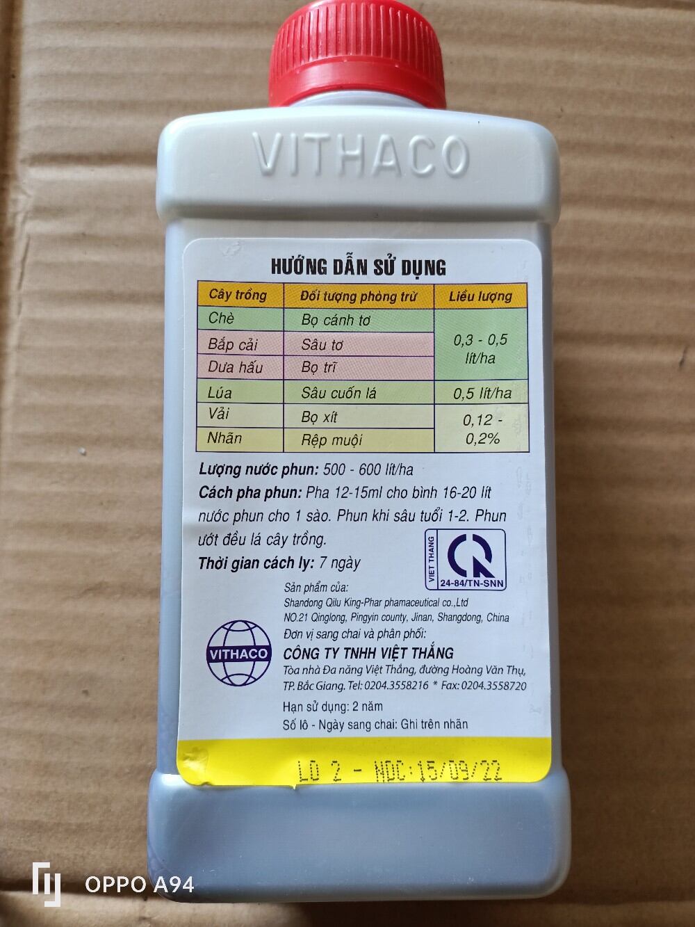 Trừ sâu sinh học TC-NĂM SAO 20ec