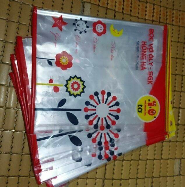 Set 10 c bọc nilon vở ôly cấp1 ,bọc vở kẻ ngang trong suốt hh