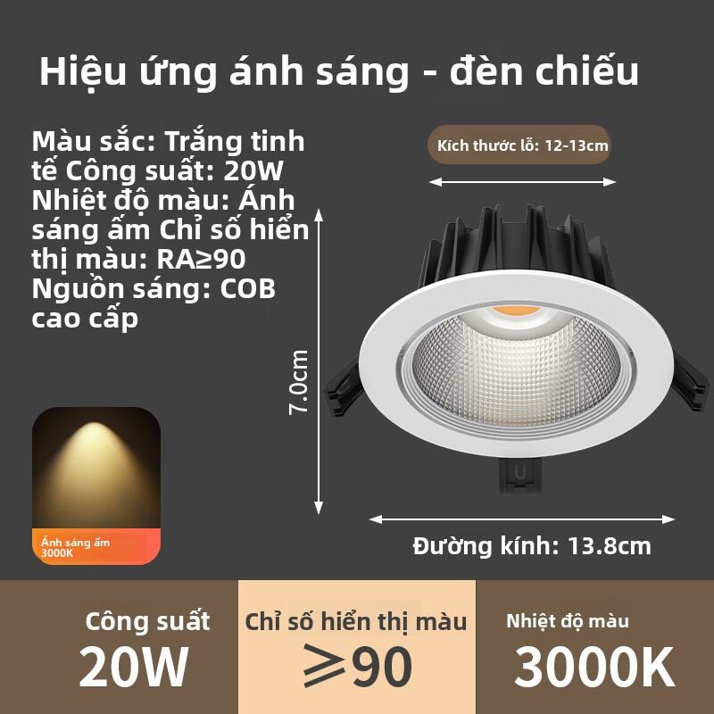 SAINAHEPAN | Đèn LED COB Âm Trần Cao Cường Độ Sáng