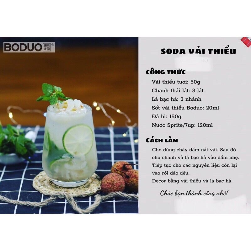 Mứt vải Boduo hộp 1kg