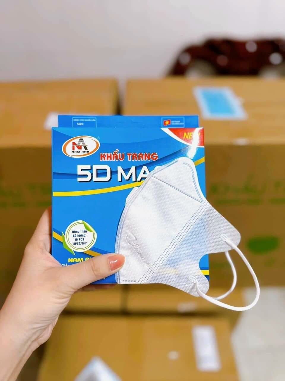 Combo 100 cái khẩu trang 5D kháng khuẩn