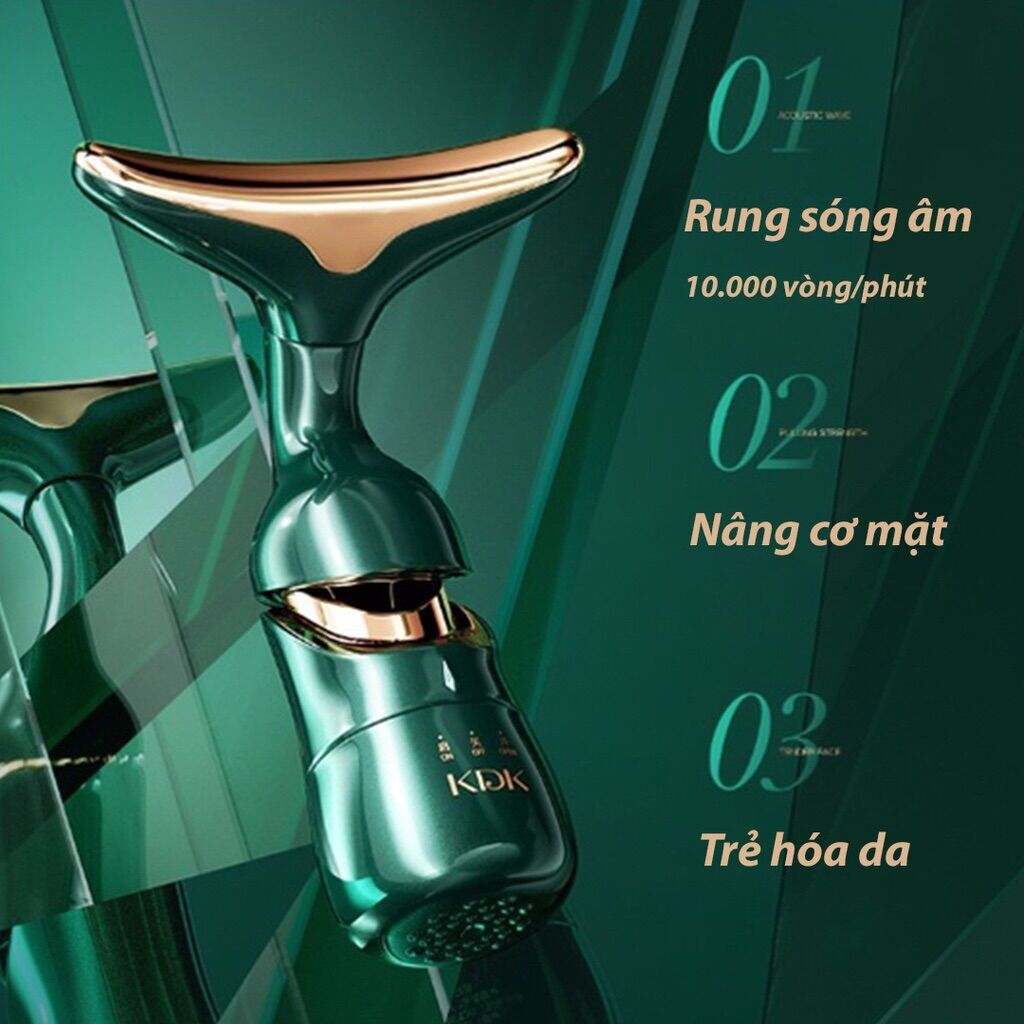 Máy massage nâng cơ mặt, đẩy tinh chất KDK 3 đầu - MIMOSAA