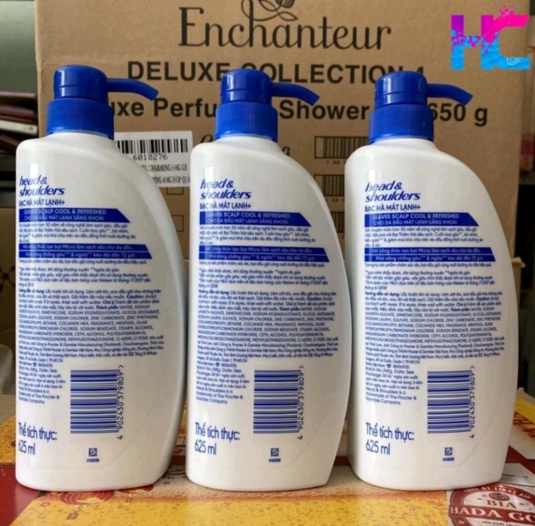 Dầu Gội Head & Shoulders bạc hà 625ml