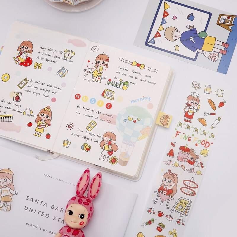 Miếng Dán Sticker Hình Cô Gái Cực Yêu