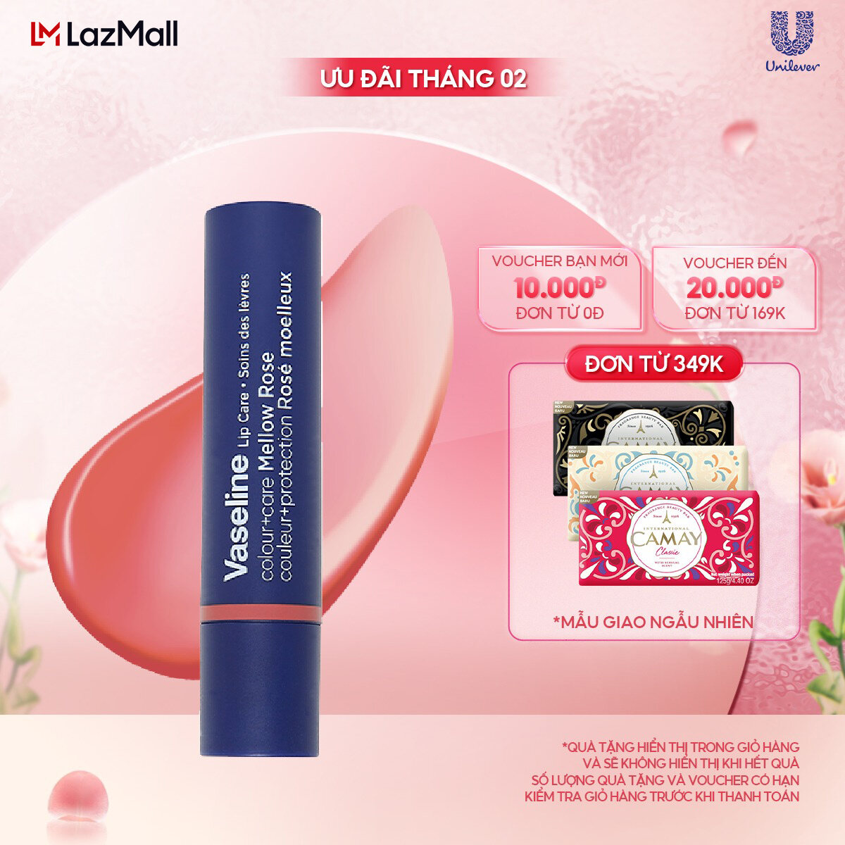 [NEW] Son dưỡng môi Vaseline Colour+Care Mellow Rose 3g