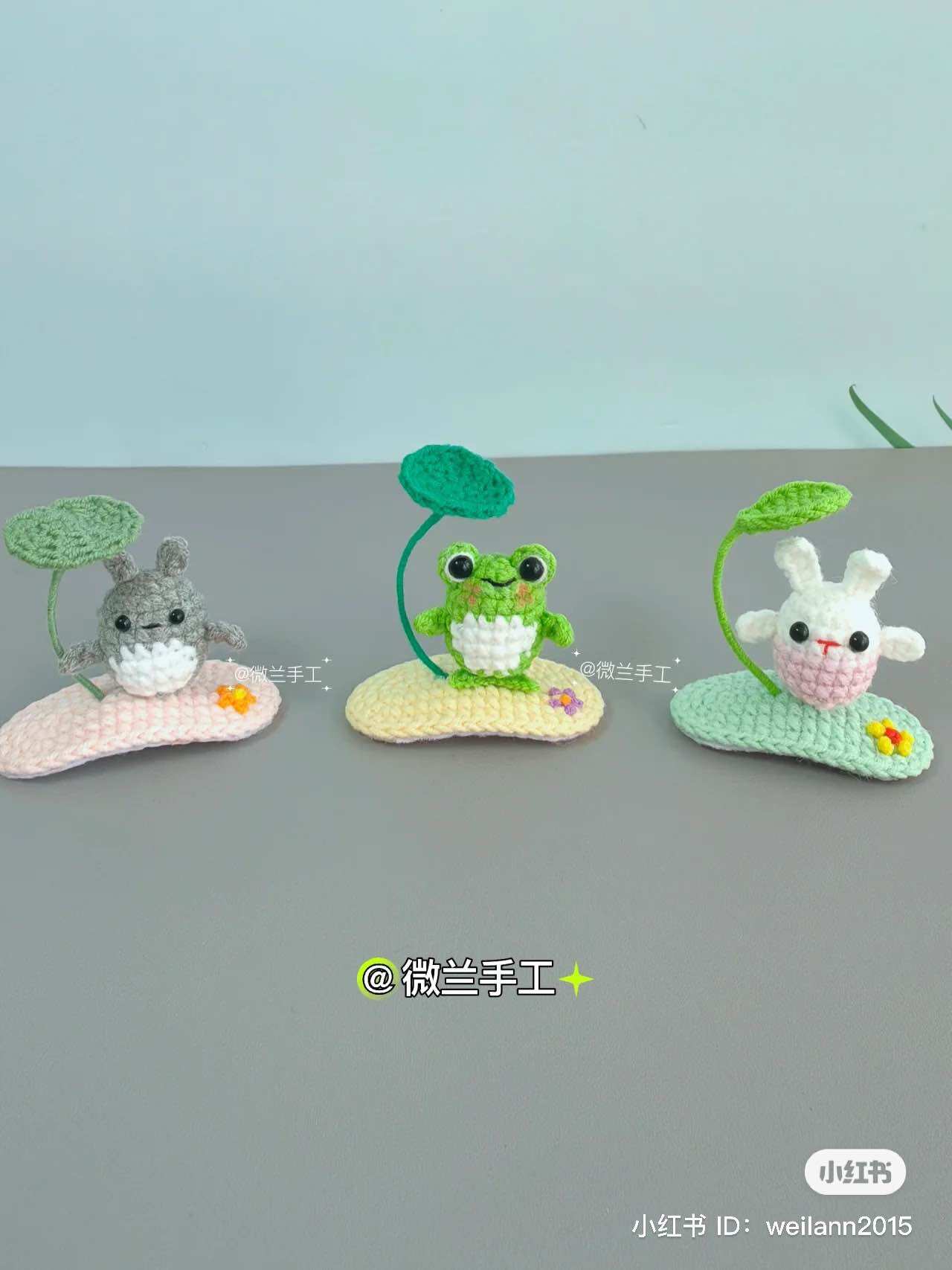 Kẹp tóc totoro /thỏ /ếch -kẹp tóc len handmade