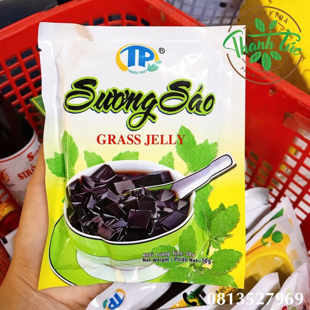 Bột sương sáo đen grass jelly thuận phát gói 50g