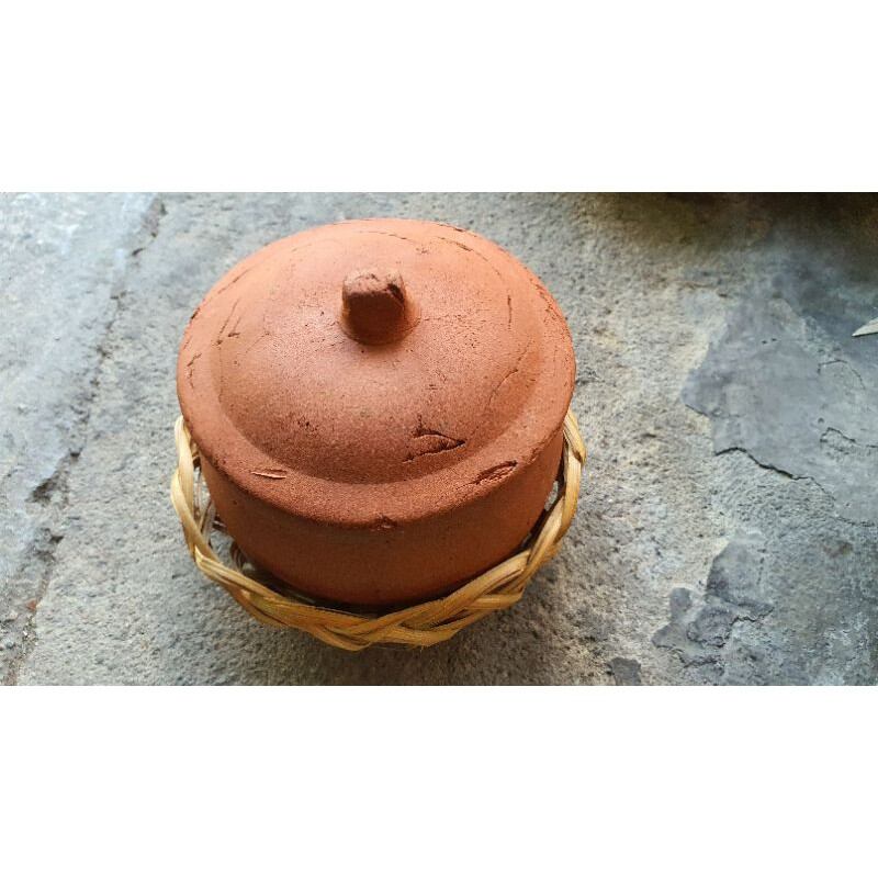 Niêu đất 12cm kèm rế