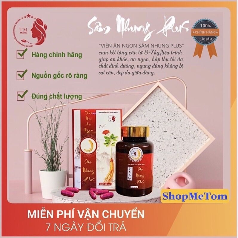 [HCM][Chính hãng] Tăng cân Sâm Nhung Plus ăn khỏe ngủ ngon