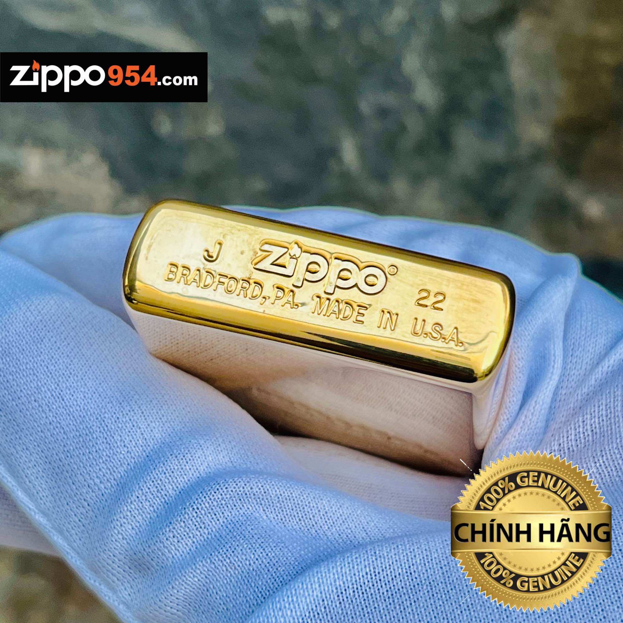 [Zippo954.com] Bật Lửa Zippo Solid Brass Vỏ Đồng Chính Hãng USA Mỹ