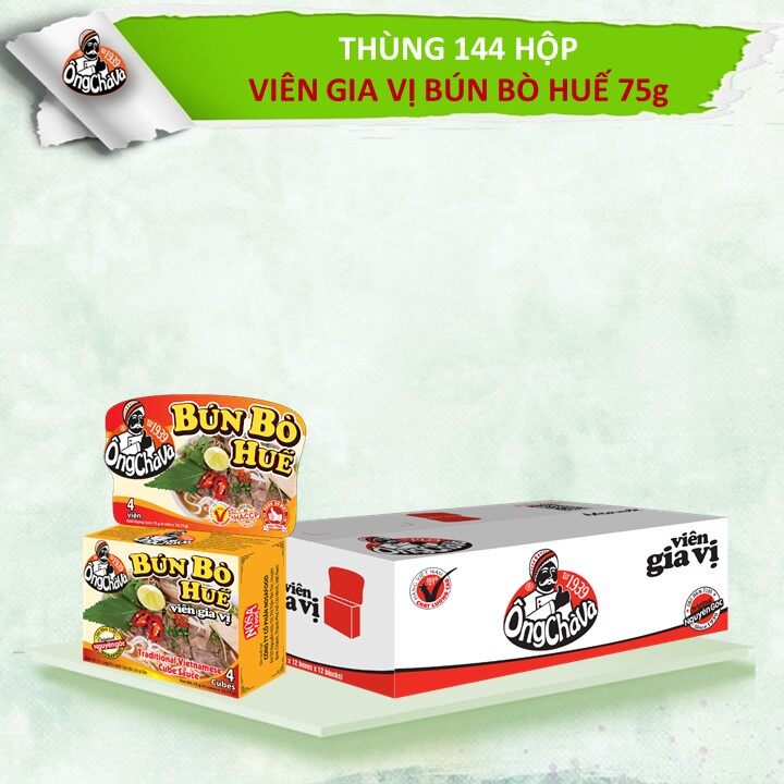 Thùng 12 lốc gia vị ông chà và 75gr