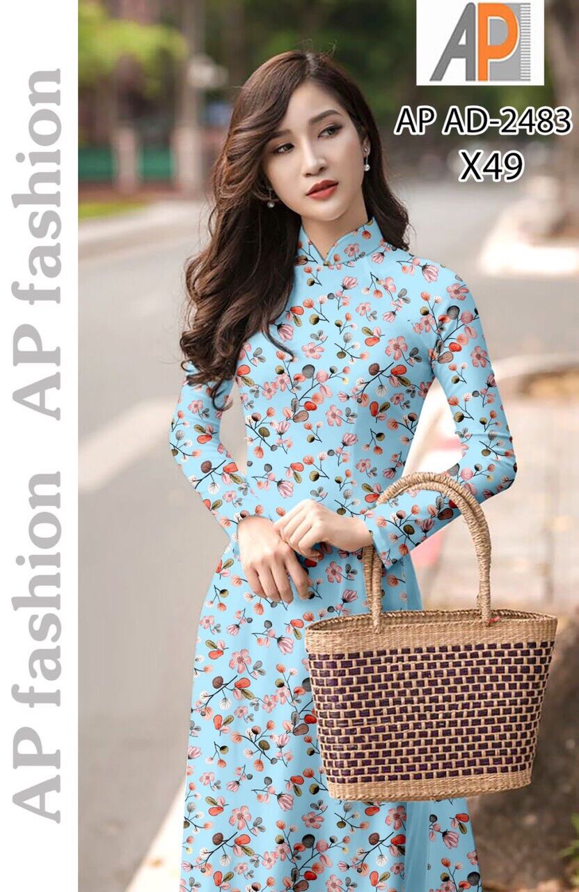 Vải áo dài hoa nhí