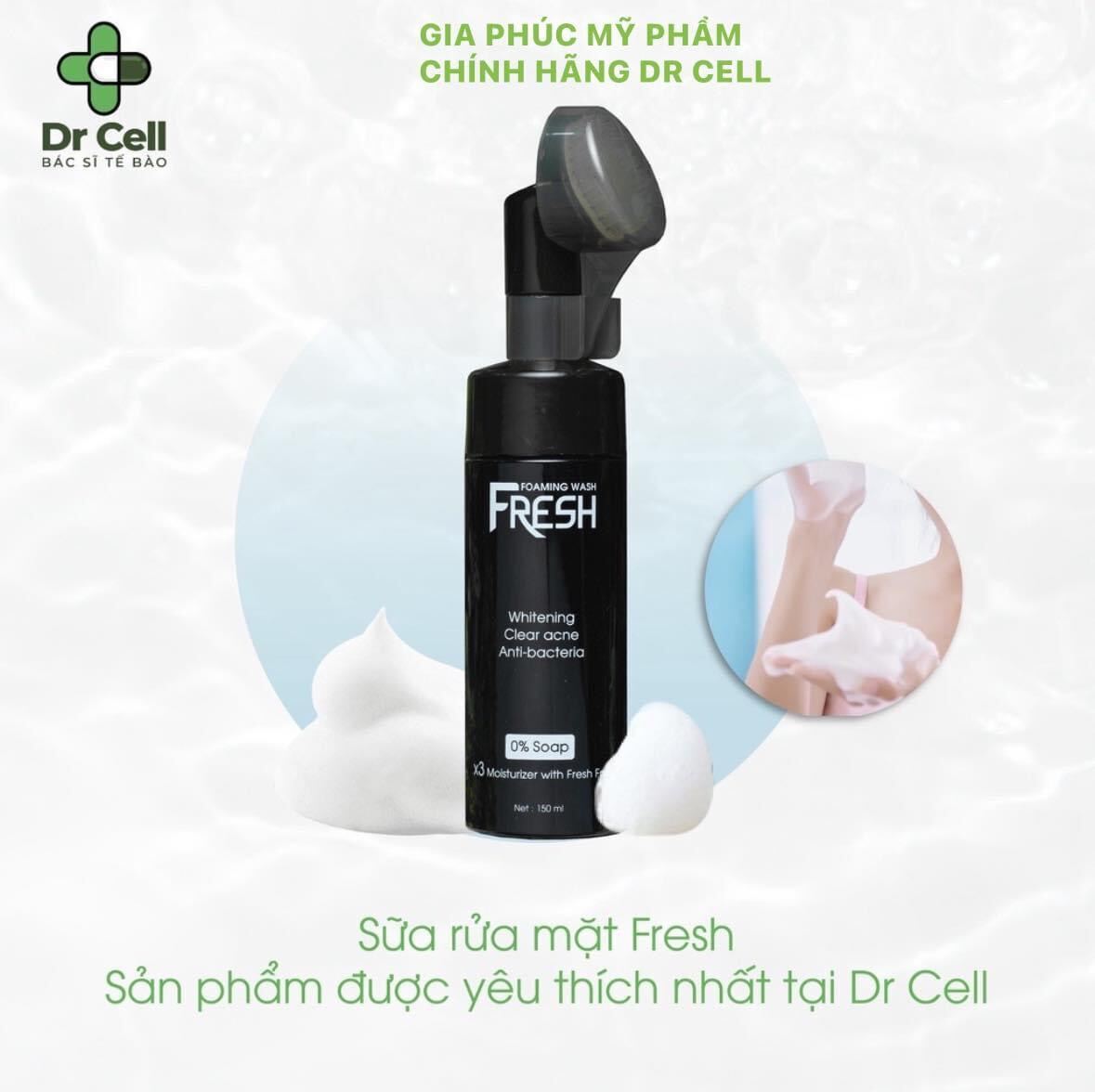 BỘ ĐÔI LÀM SẠCH DA GỒM TẨY TRANG VÀ SỮA RỬA MẶT DR CELL