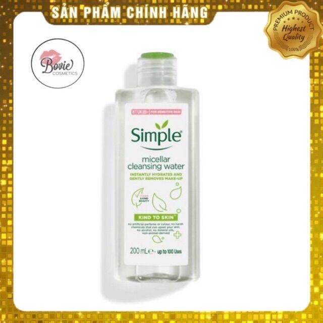 Nước Tẩy Trang Simple Micellar Cleansing Water 200ml