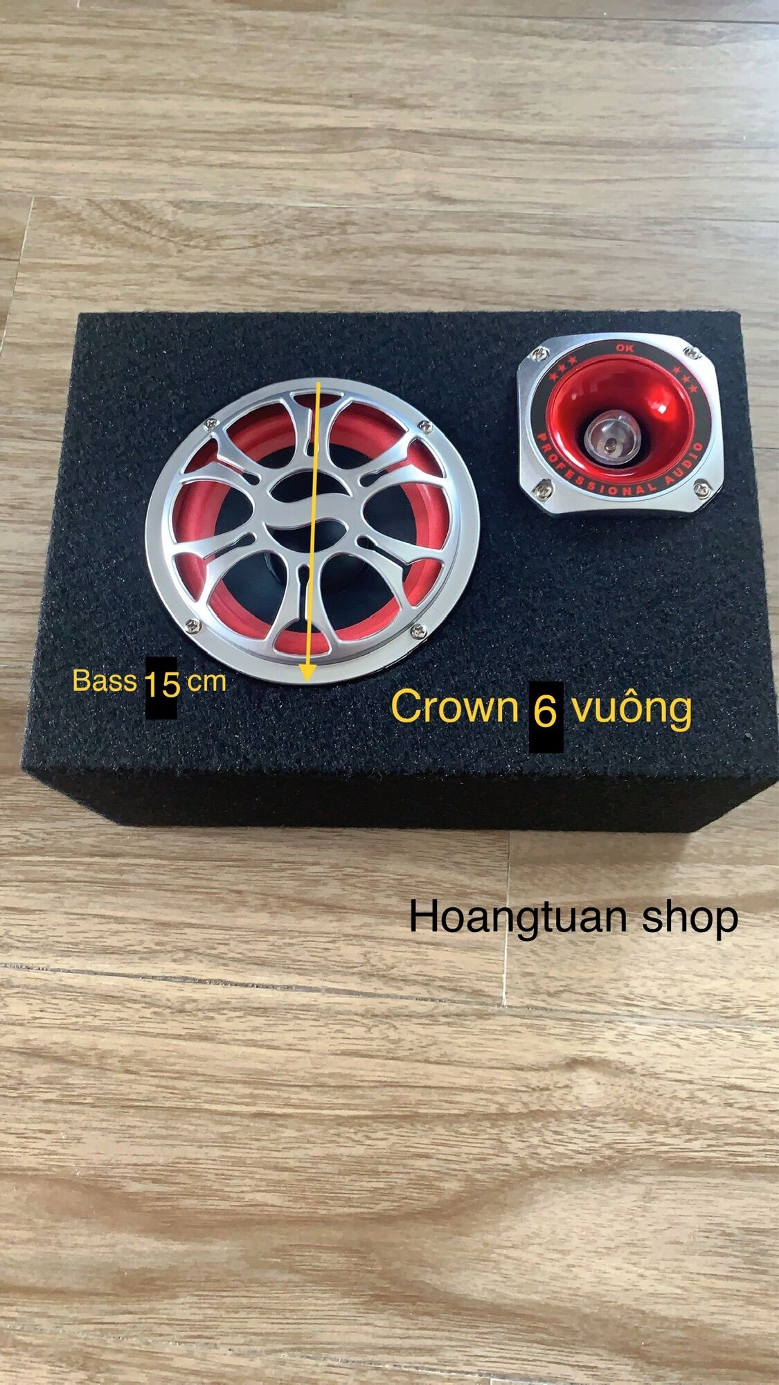 Loa Crown 6 đế vuông có bluetooth