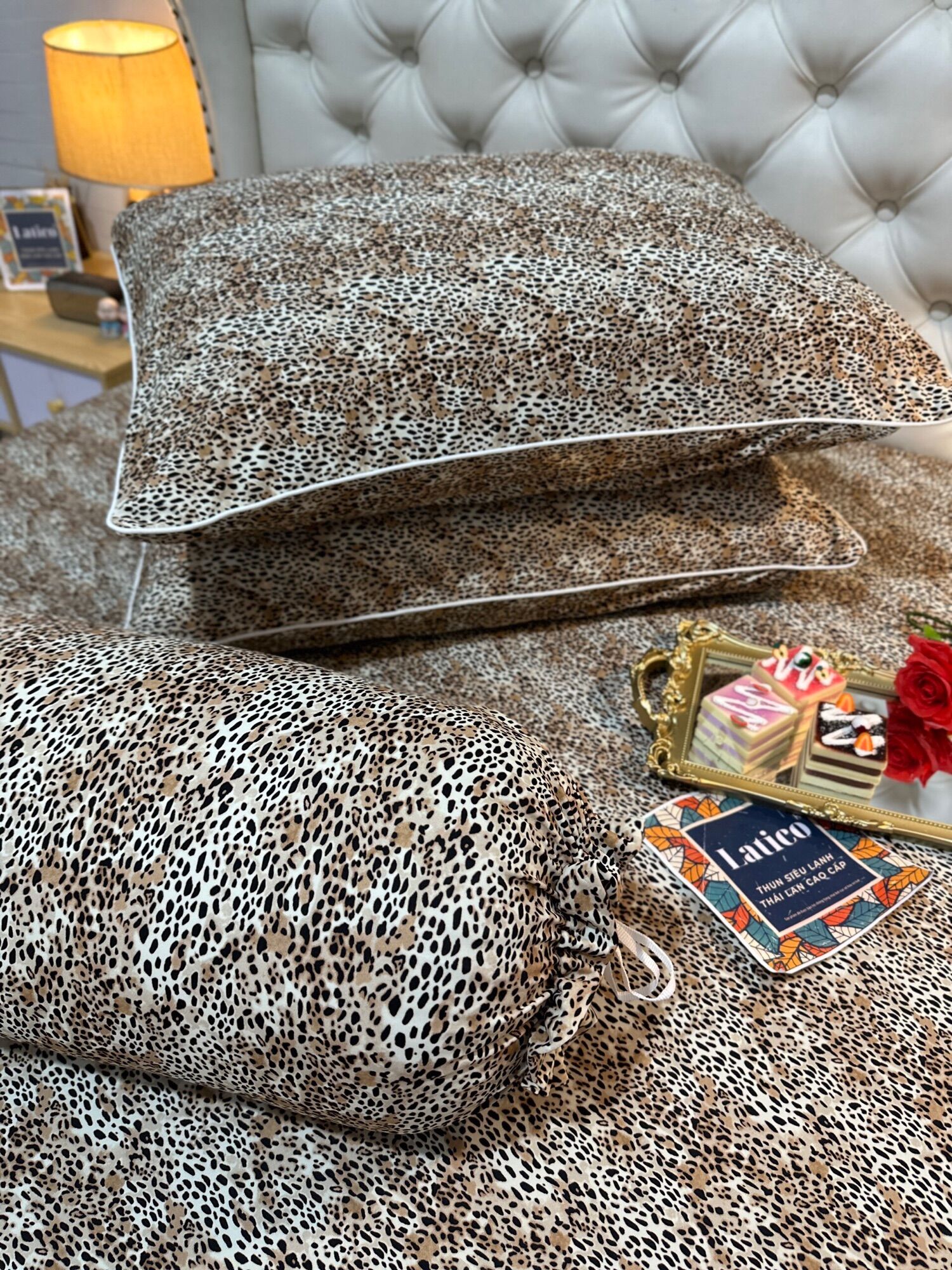 Bộ 4 drap/ga áo gối THUN SIÊU LẠNH THÁI LATICO