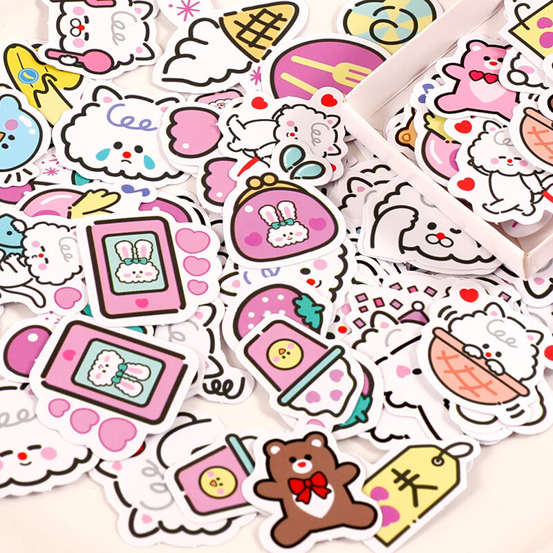 Hộp 100 hình dán sticker trang trí