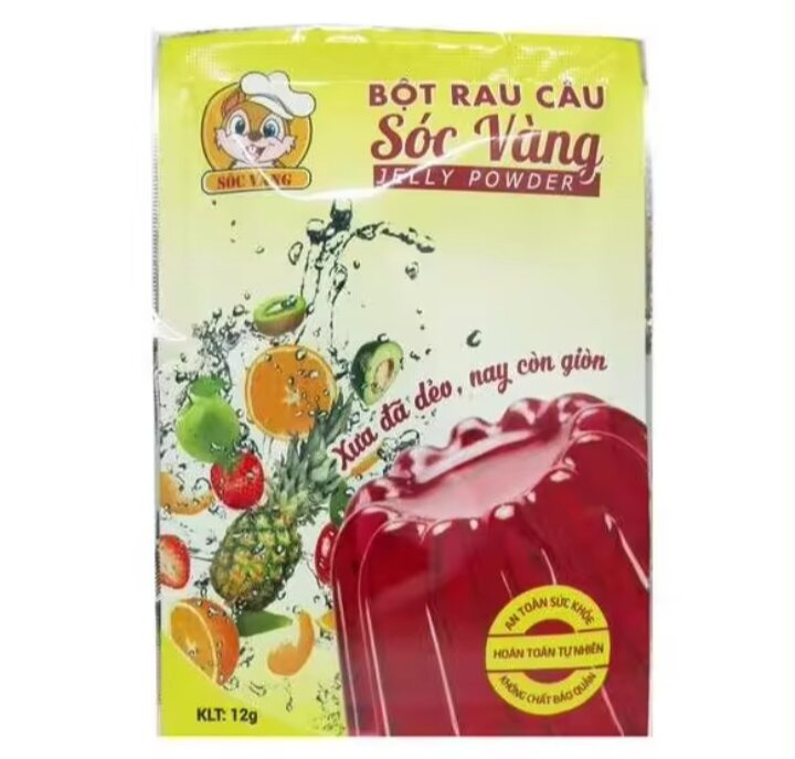 bột rau câu sóc vàng