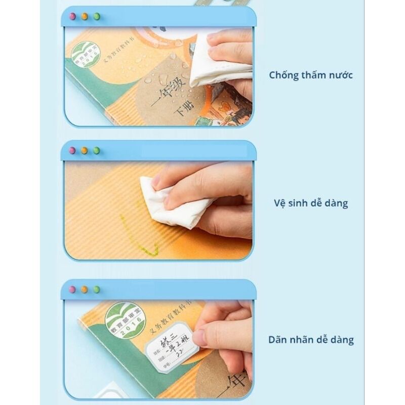 Set 40 tờ bọc sách vở cho bé 43cm x 30cm ( tặng kèm nhãn vở )