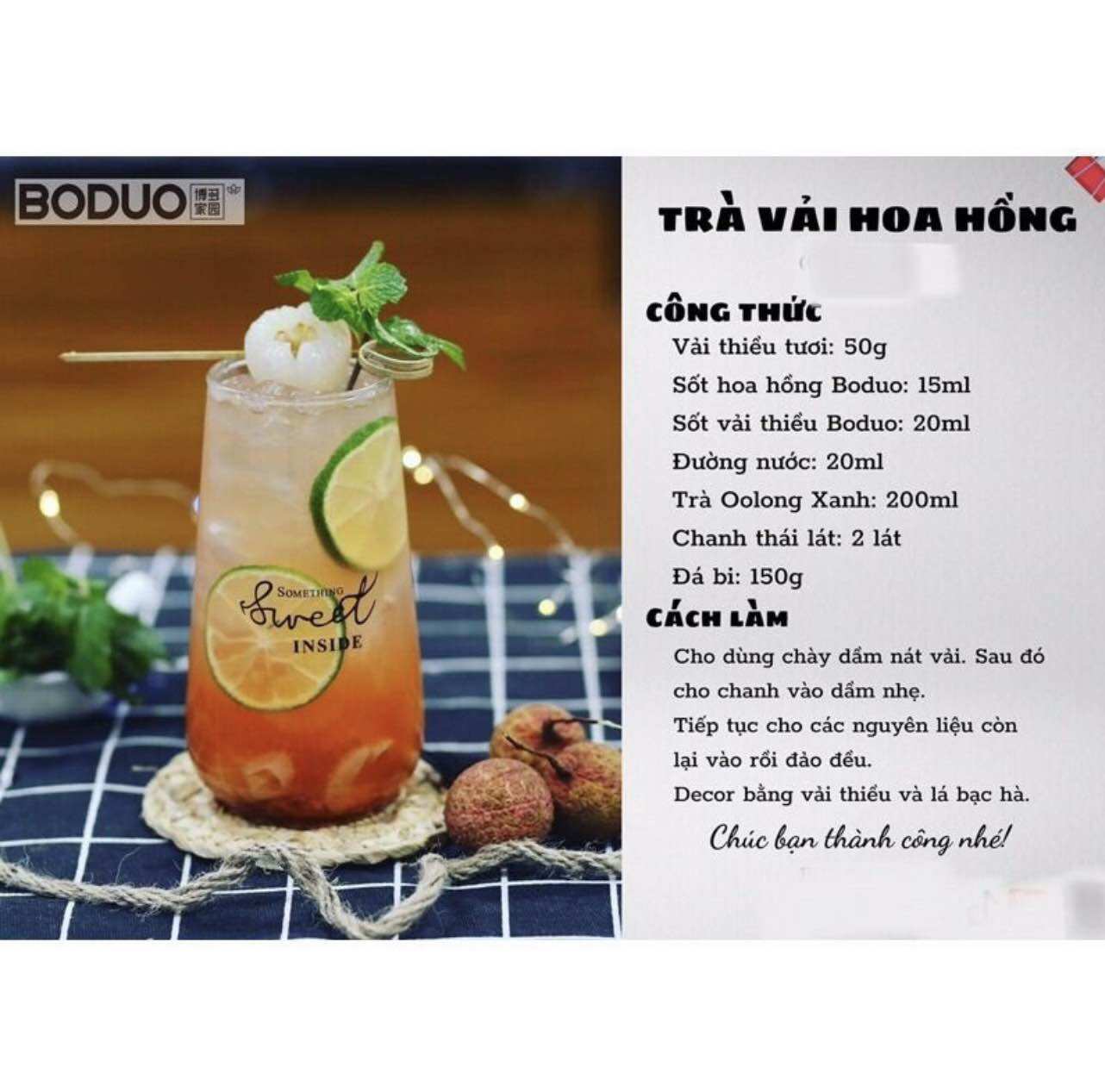 Mứt vải Boduo hộp 1kg