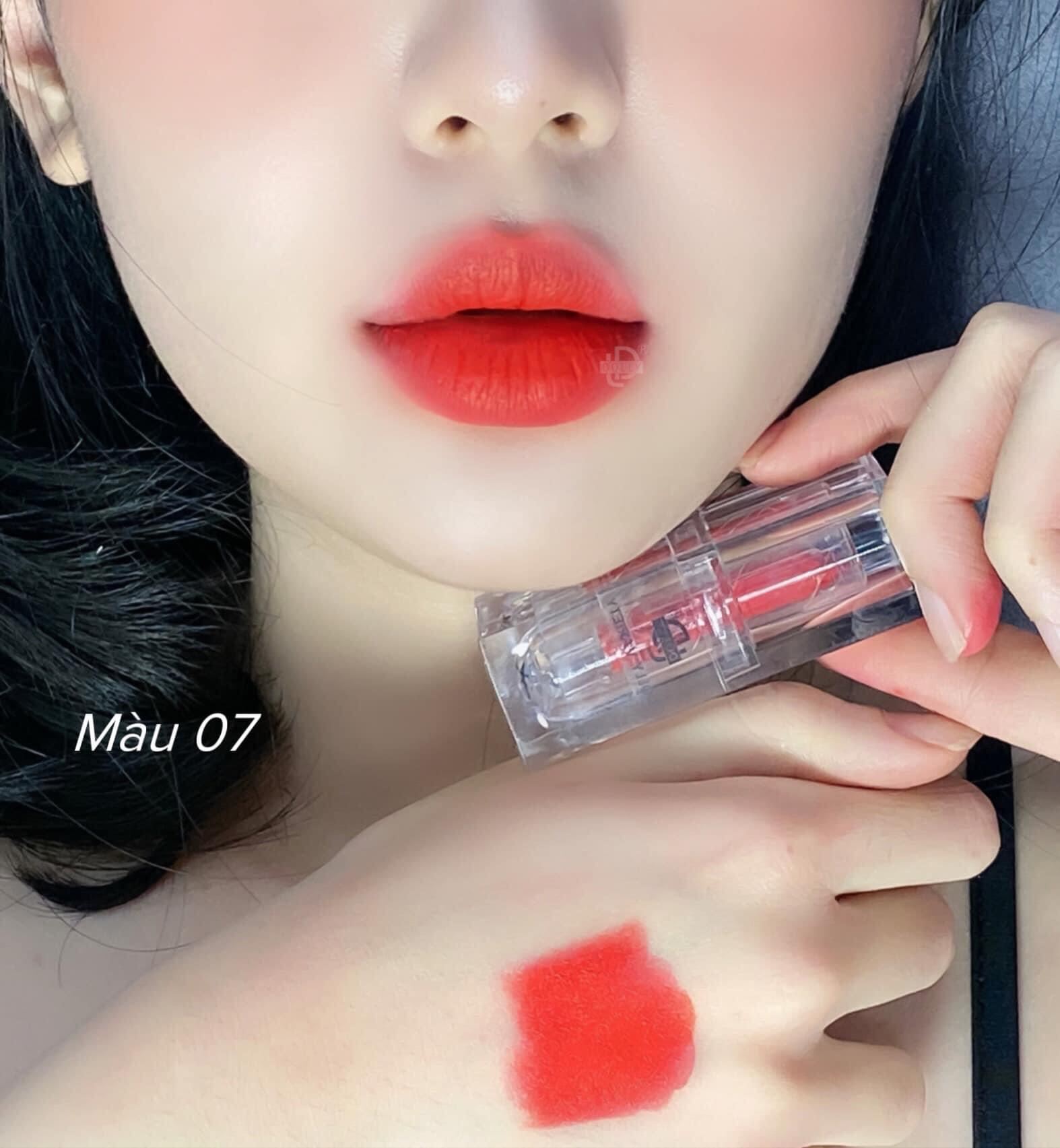 [Đỏ Cam ] Son Sáp Phủ Phấn Dolly Không Chì Màu Đỏ Cam