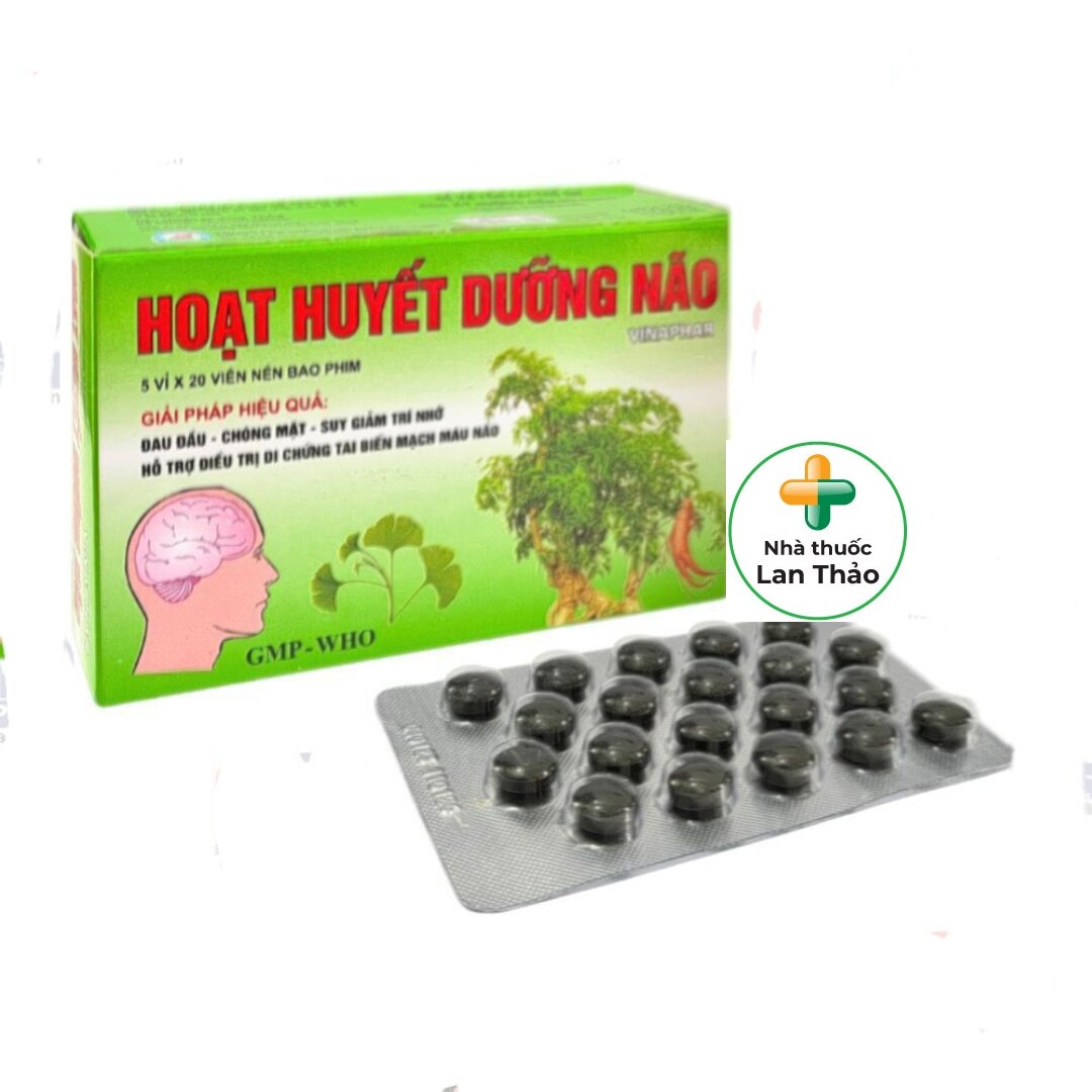 Hoạt huyết dưỡng não vinaphar hộp 100 viên