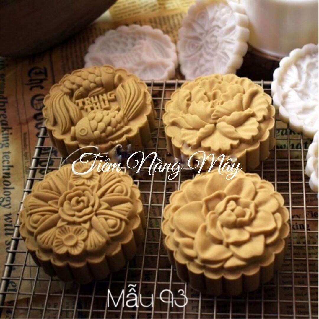 Khuôn trung thu mẫu 93 150g 4 mặt nhấn