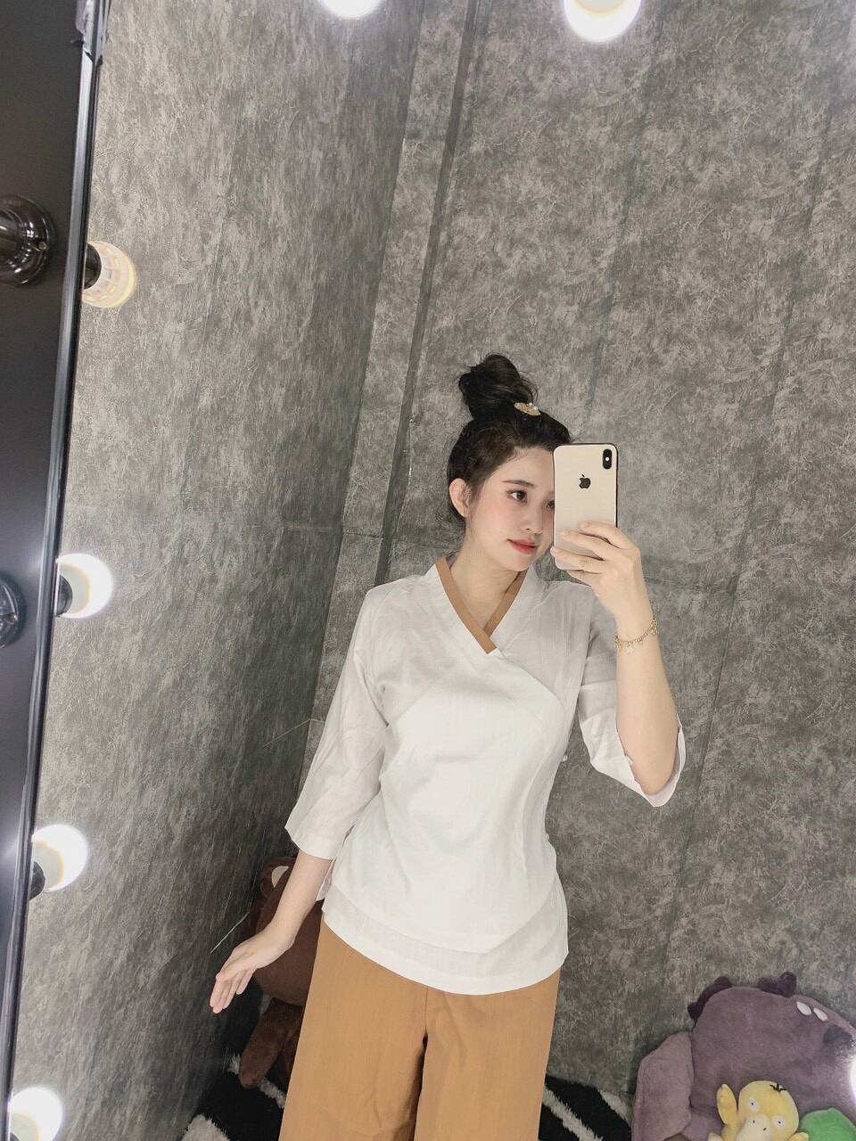 Đồ lam đi chùa nữ vải Linen, đồ phật tử