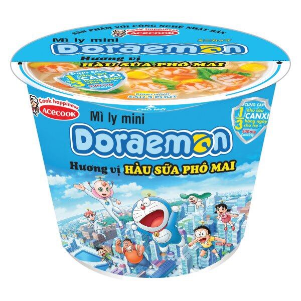 Mì Ly Mini Doraemon Acecook Vị Hàu Sữa Phô Mai 48G