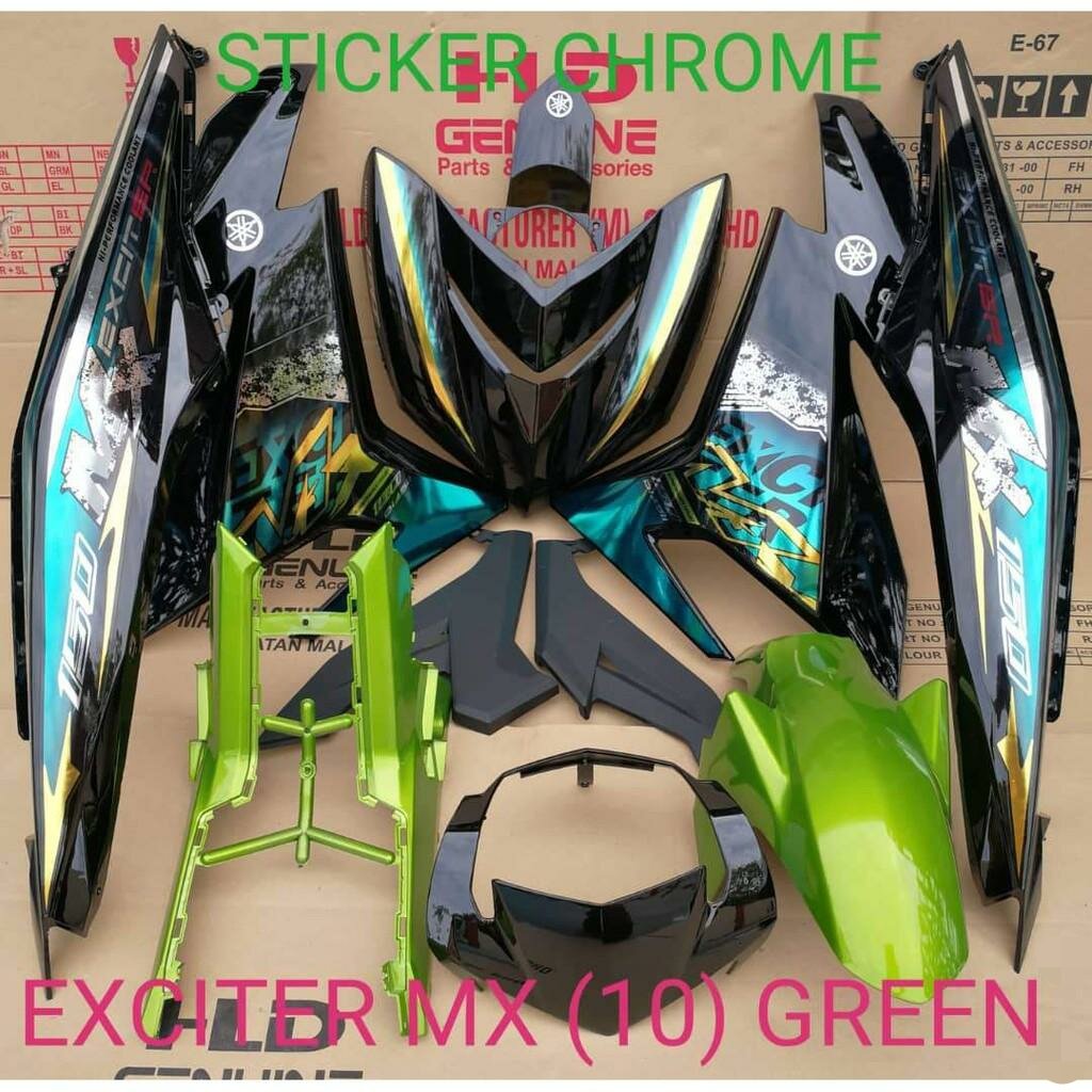Tem rời exciter 150 đen mx , tặng kèm set logo