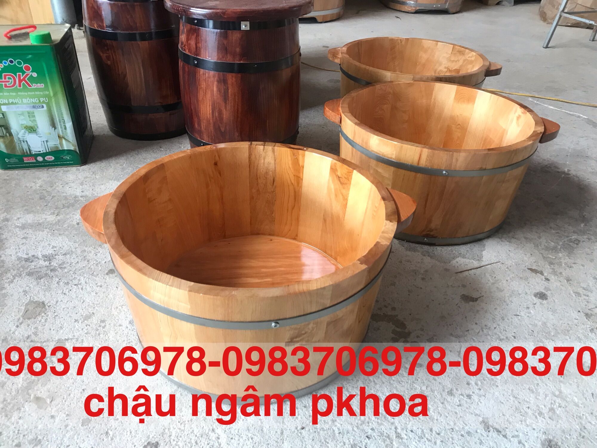 Chậu gỗ pomu ngâm mông phụ khoa cao cấp