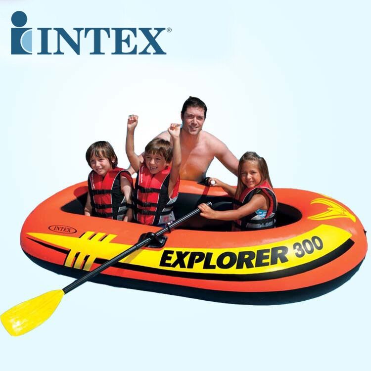 Thuyền bơm hơi cao su cao cấp INTEX - Xuồng bơm hơi du lịch và tắm biển cho 3- 4 người