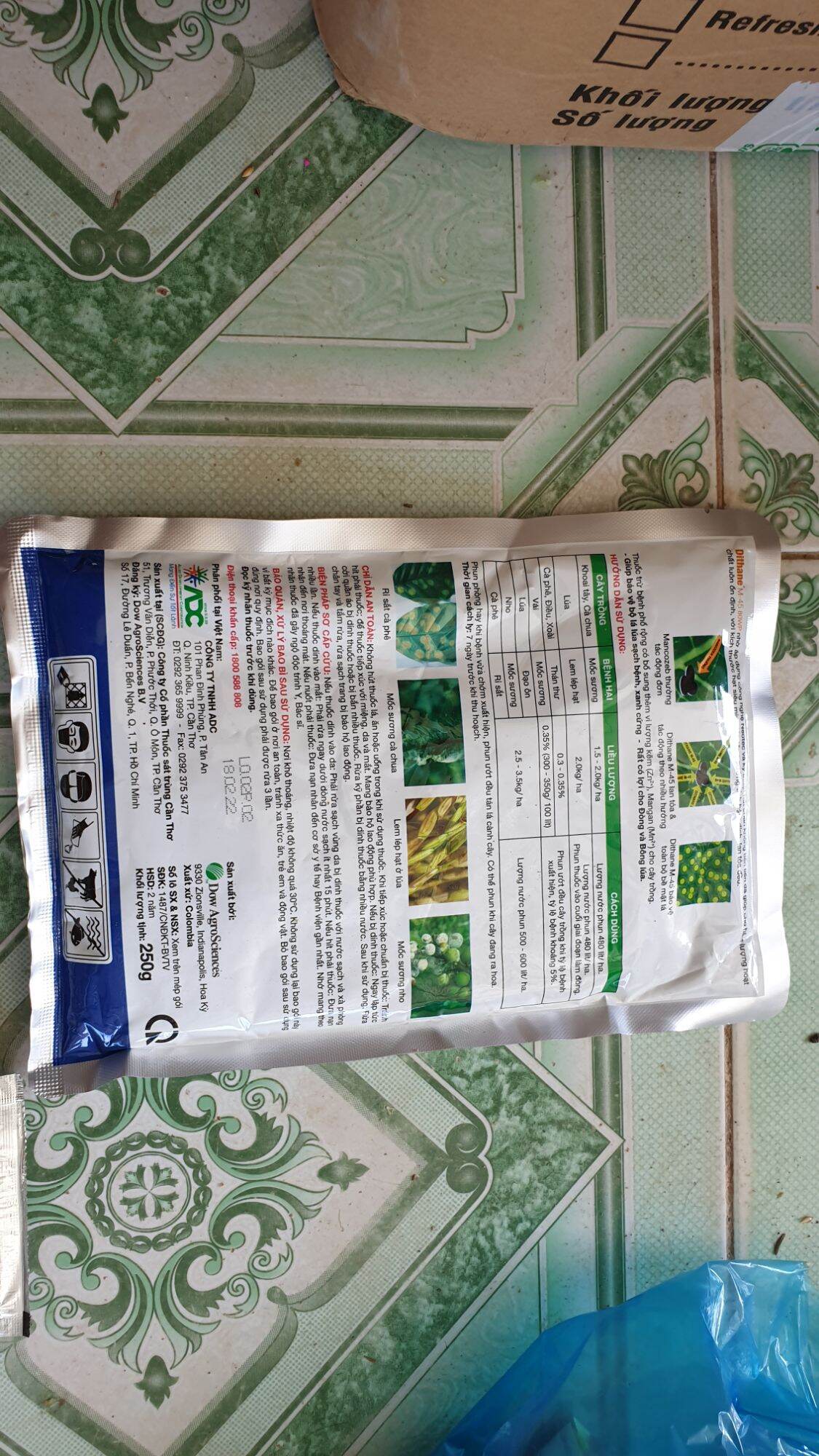 Thuốc trừ bệnh dithane m-45 - 80wp