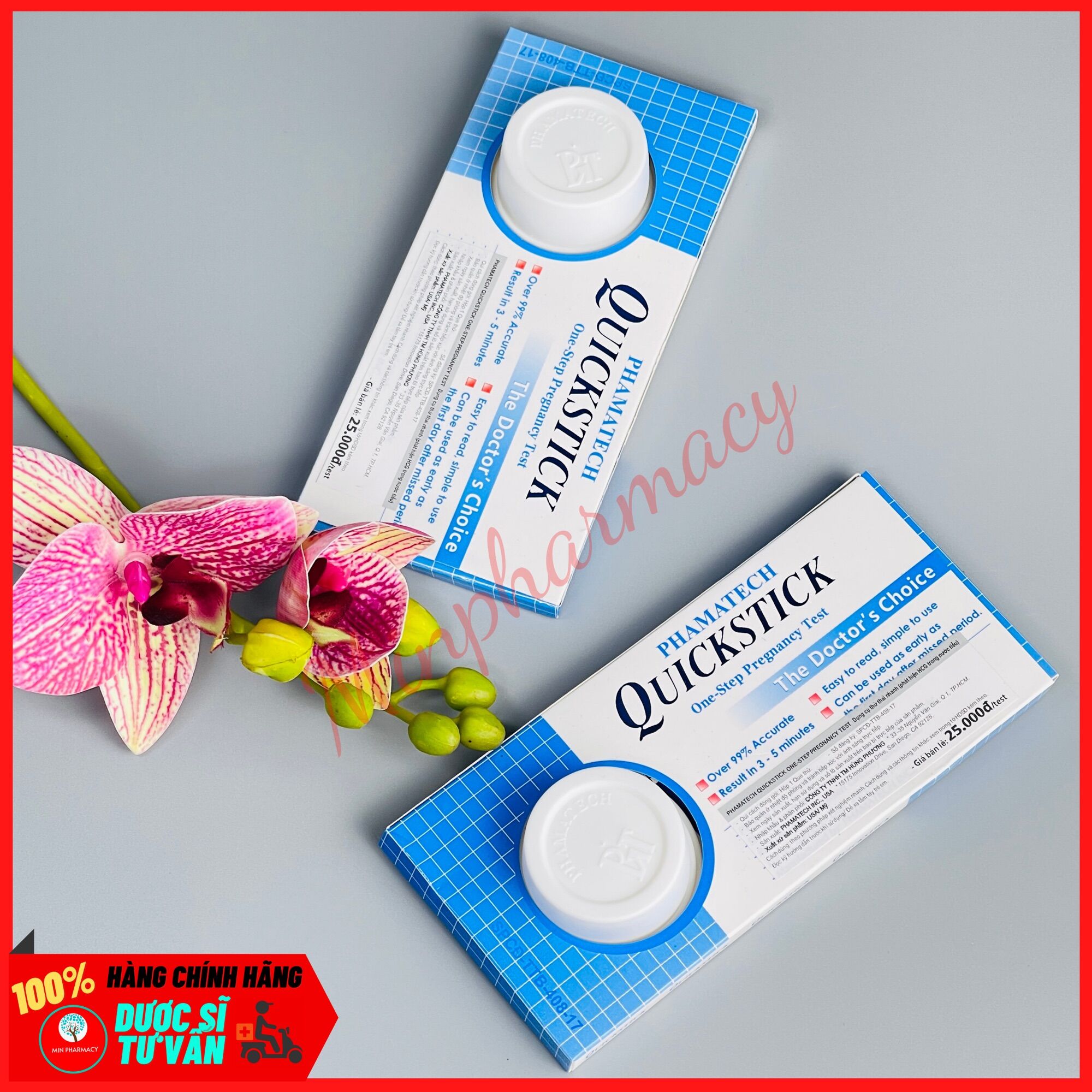 [HCM]Que thử thai nhanh Quickstick (1 cái/hộp) - Minpharmacy