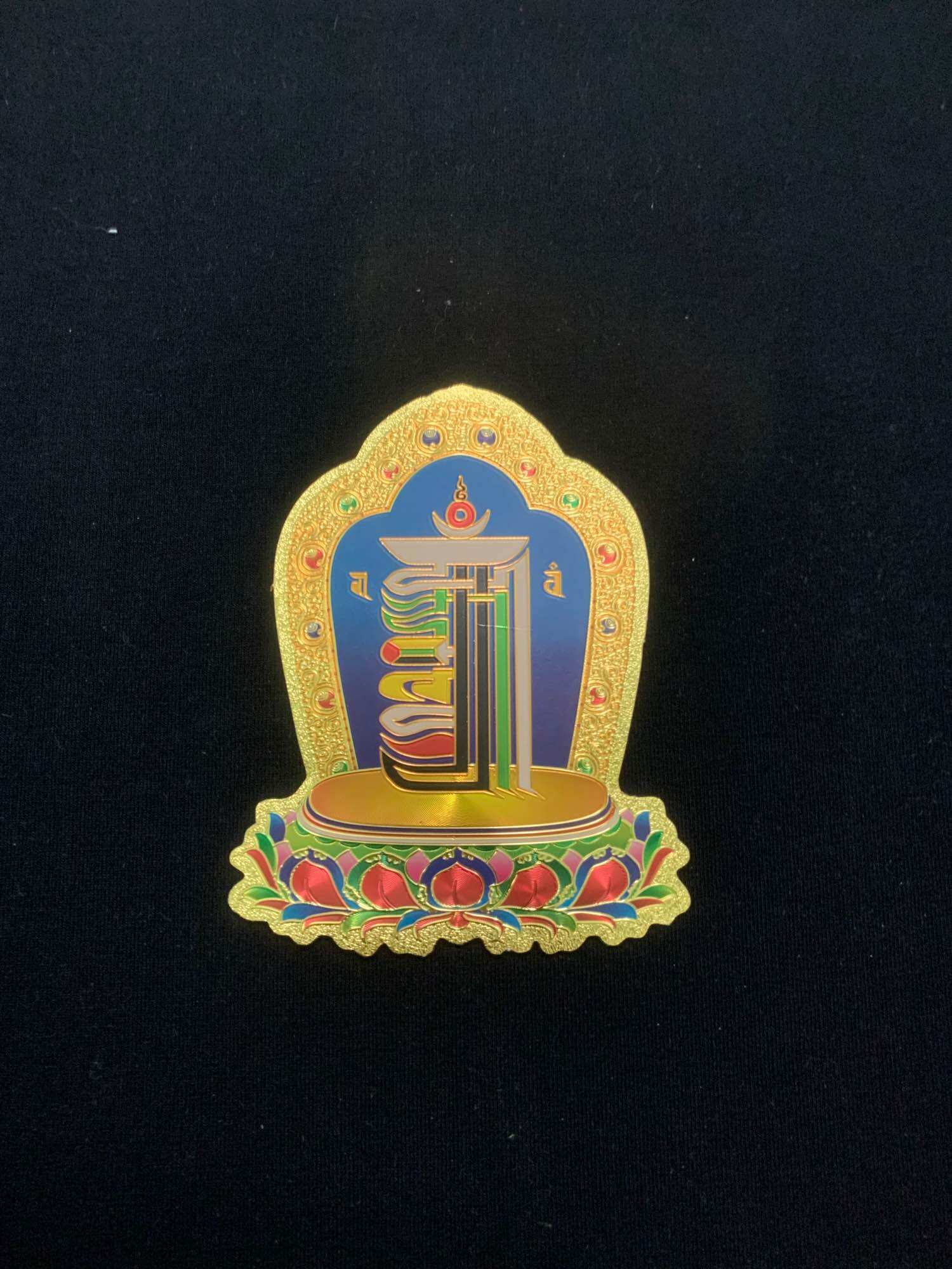 Combo 2 Tấm Decal Kim Cang Thời Luân Kalachakra Biểu Tượng Tâm Linh Trang Trí Tường 10 Công Năng May Mắn