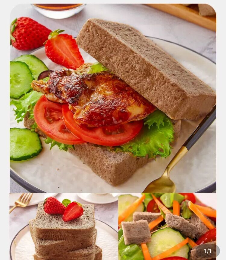 (Bánh lẻ 1 gói) Bánh mì đen lúa mạch không đường