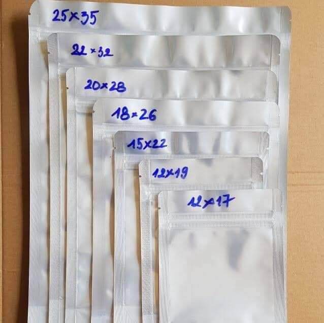 1kg zip mặt bạc mặt trong size 1226 22*32