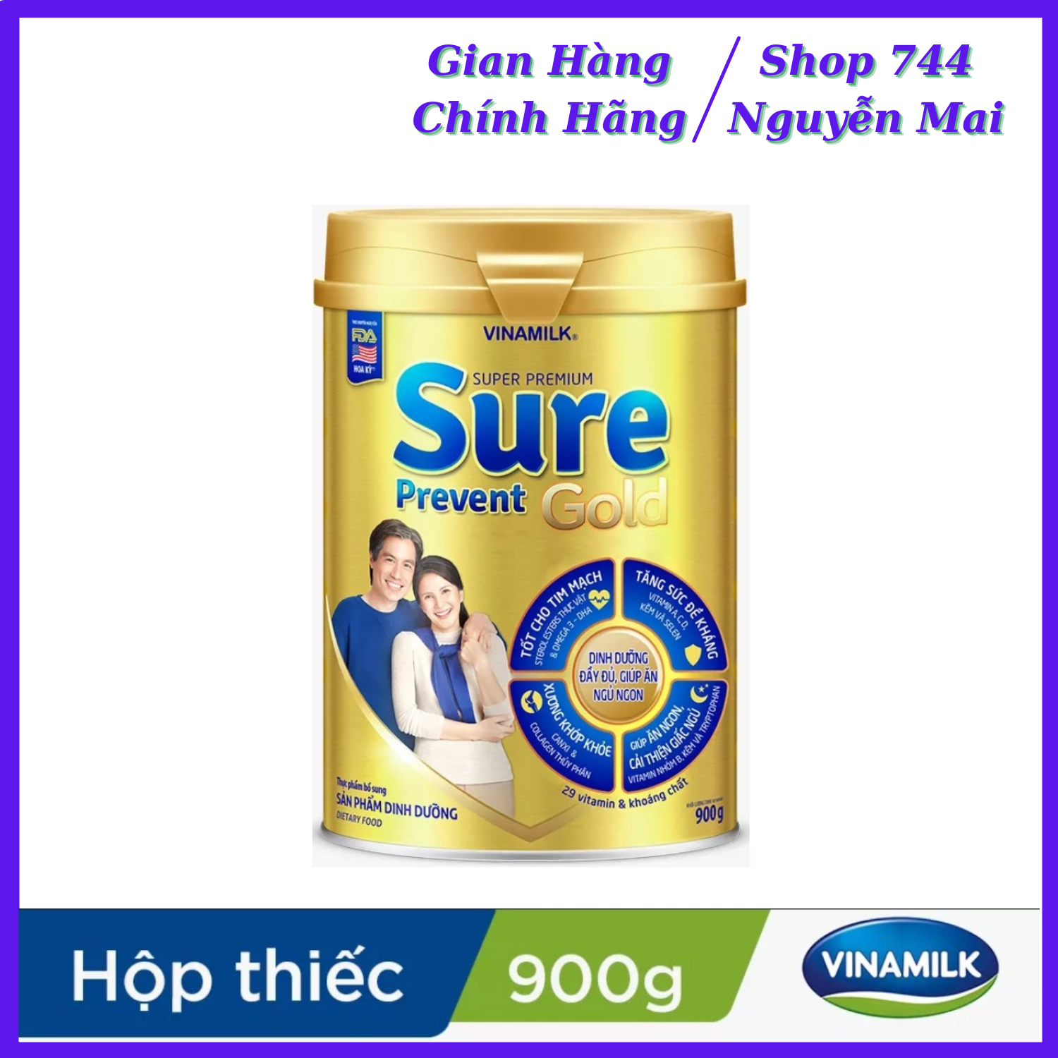 Sữa bột vinamilk sure prevent gold 900g - date 2025