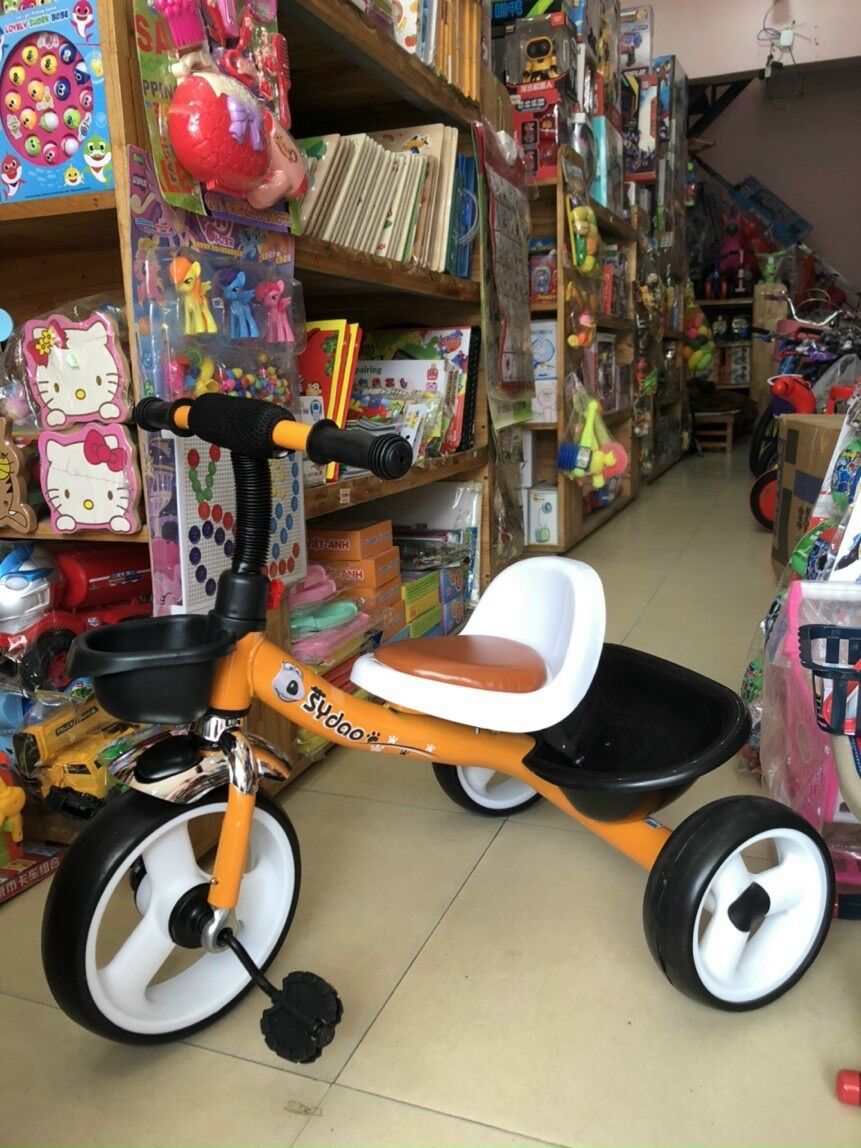 XE ĐẠP 3 BÁNH CHO BÉ TỪ 2 ĐẾN 4 TUỔI GHẾ DA