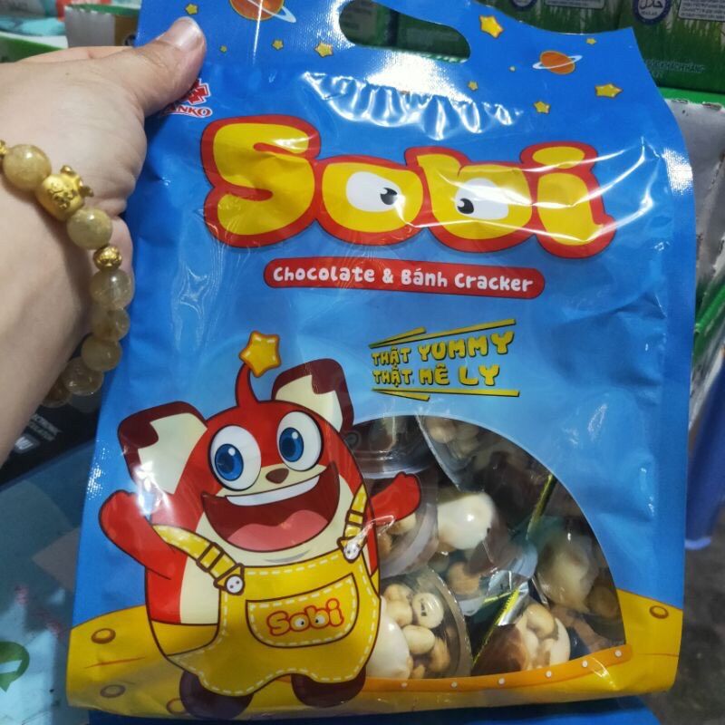Bánh cracker & chocolate Sobi túi 320g
