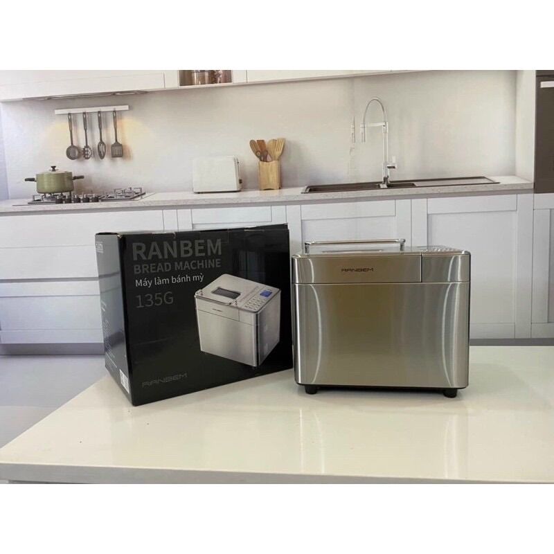 Máy làm bánh mỳ tự động chính hãng ranbem 135g