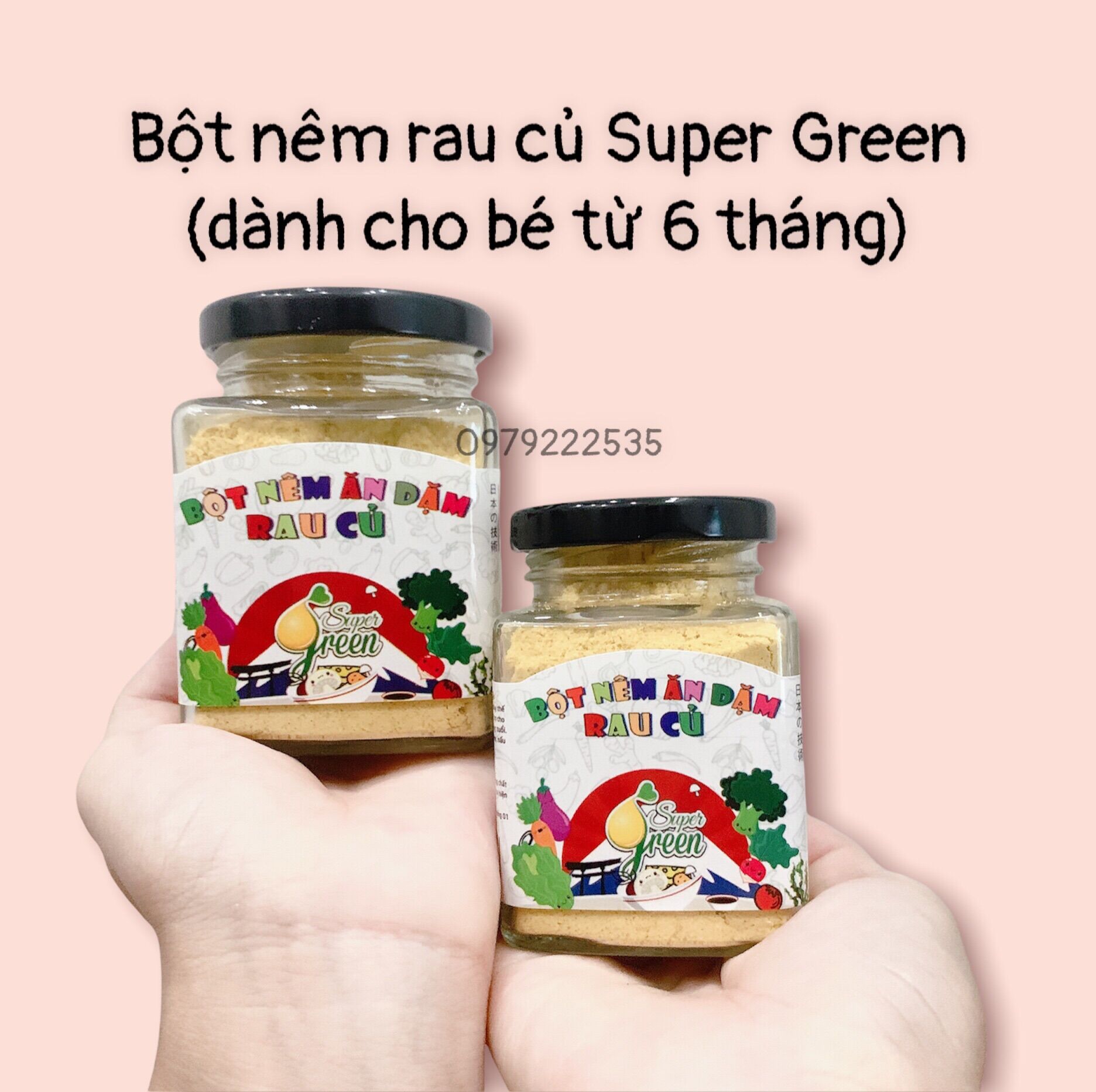 Bột nêm rau củ Super Green 45gr/90gr