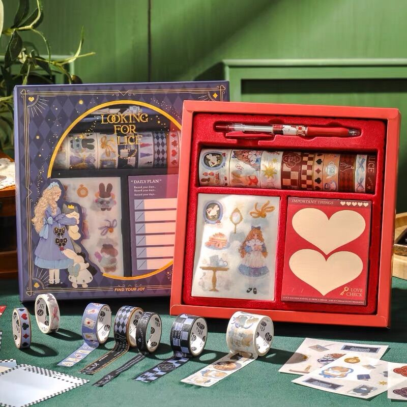 Quà tặng sticker trang trí sổ tay bỏ túi Looking for Alice Series